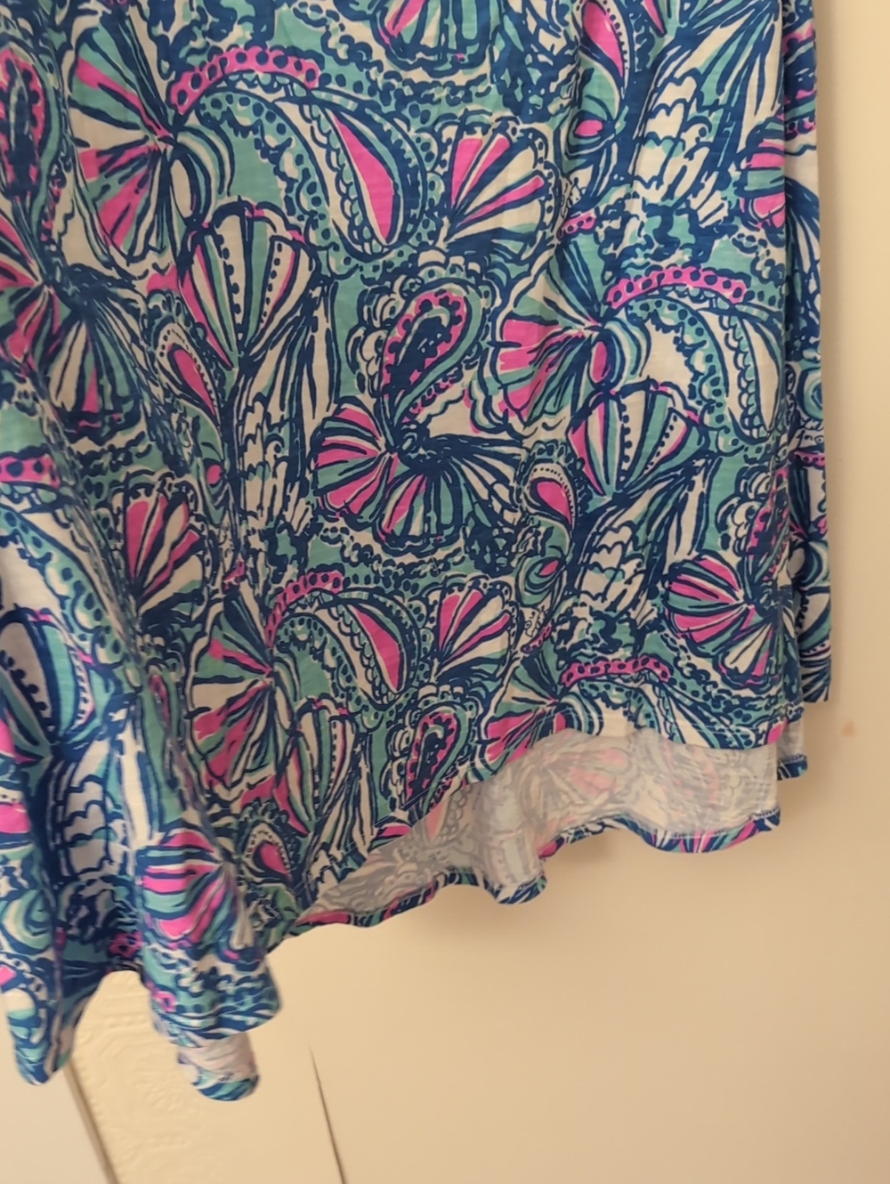 Lilly Pulitzer Blue & Pink Shell-Print Tank Top 1X - Picture 5 of 6